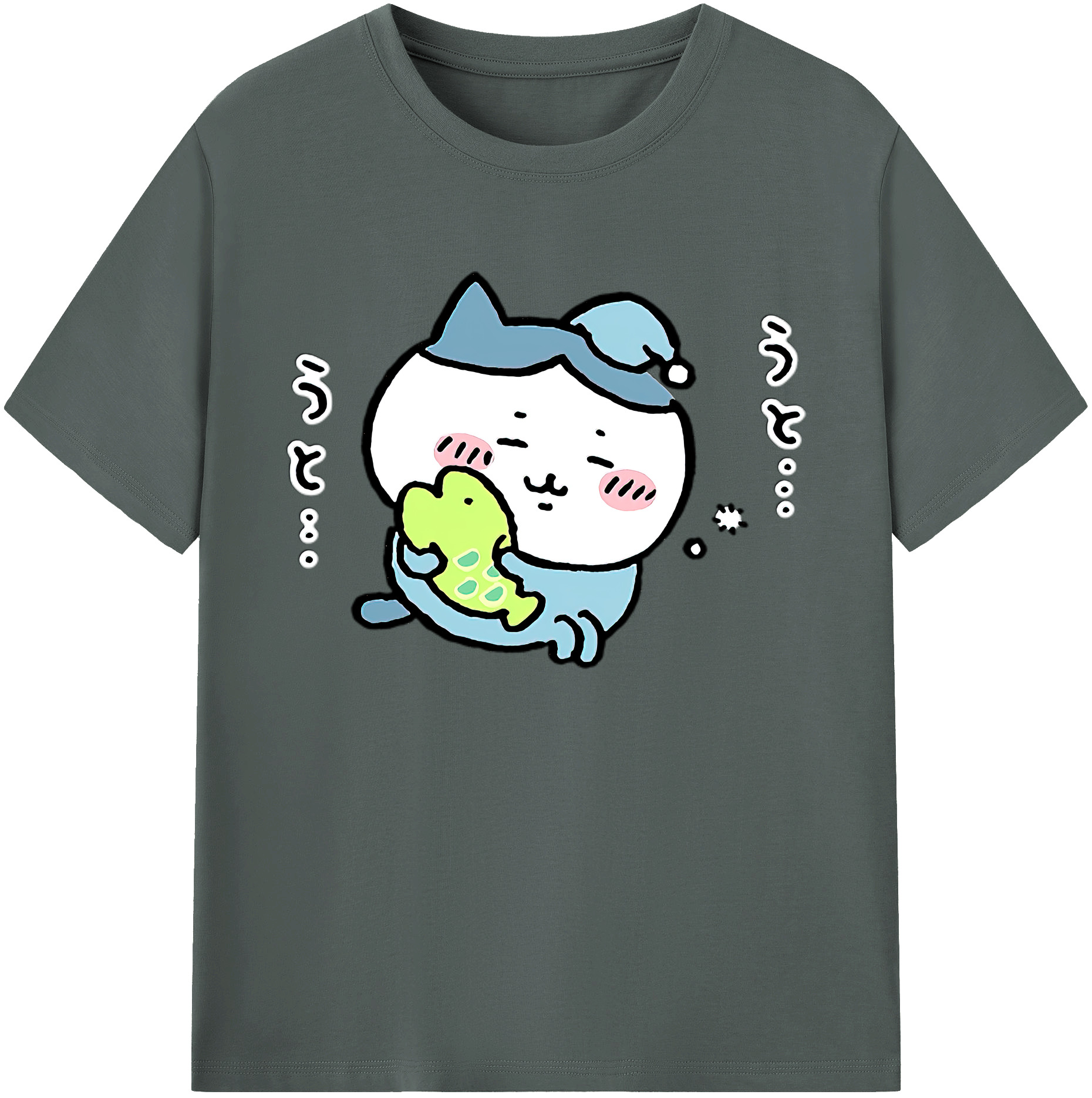 （画像用） ちいかわ ハチワレ Chii-kawa hachiware 綿100％ メンズ半袖Tシャツ｜肌触りやわらか＆通気性